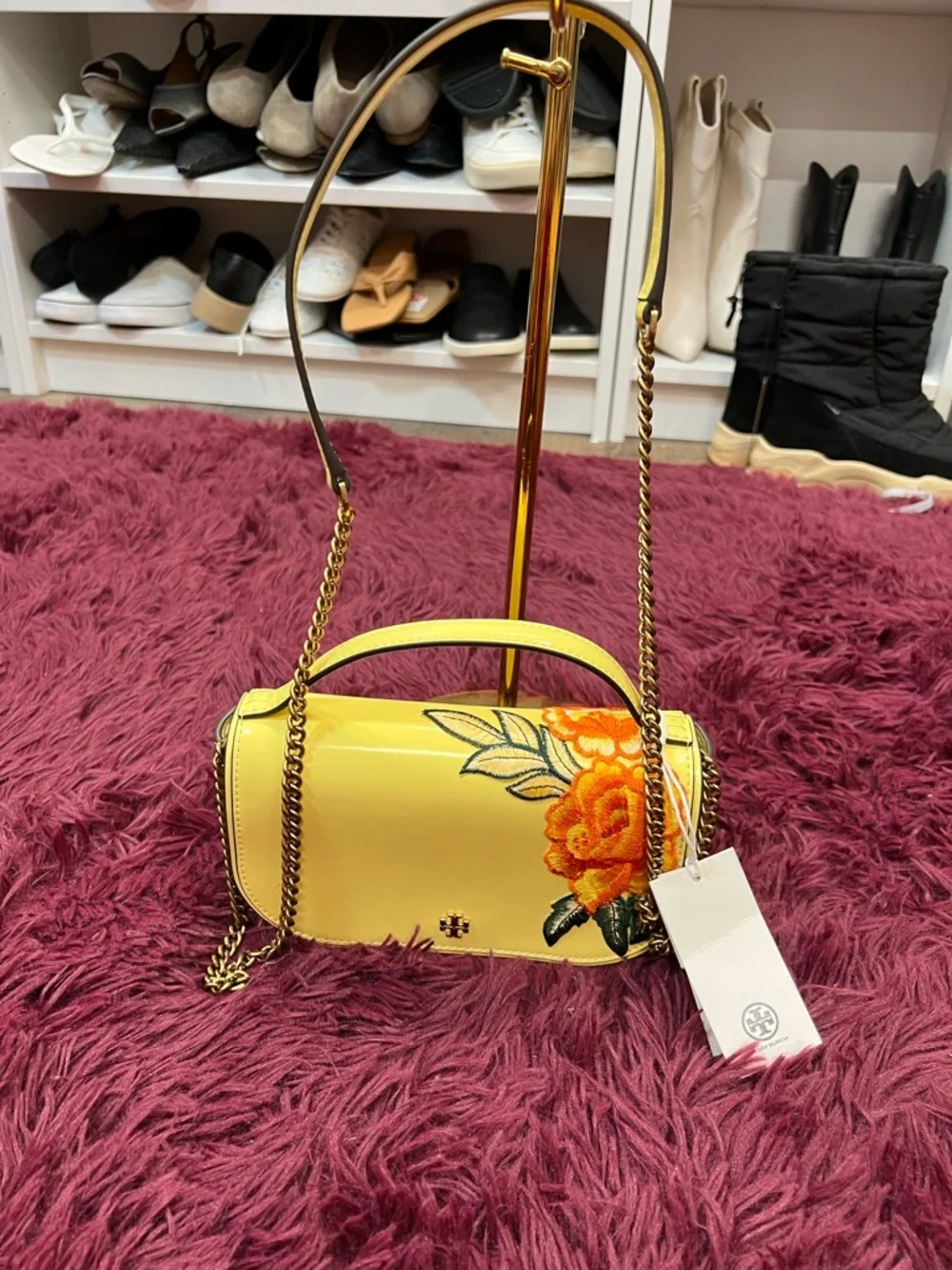 🔥🔥 Tory Burch brand new 2 way bag with beautiful embroidery - Picture 3 of 12